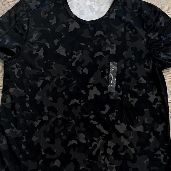 NWT Id Ideology Men's Birdseye Printed Training T-Shirt XL Deep Black - Picture 3 of 5